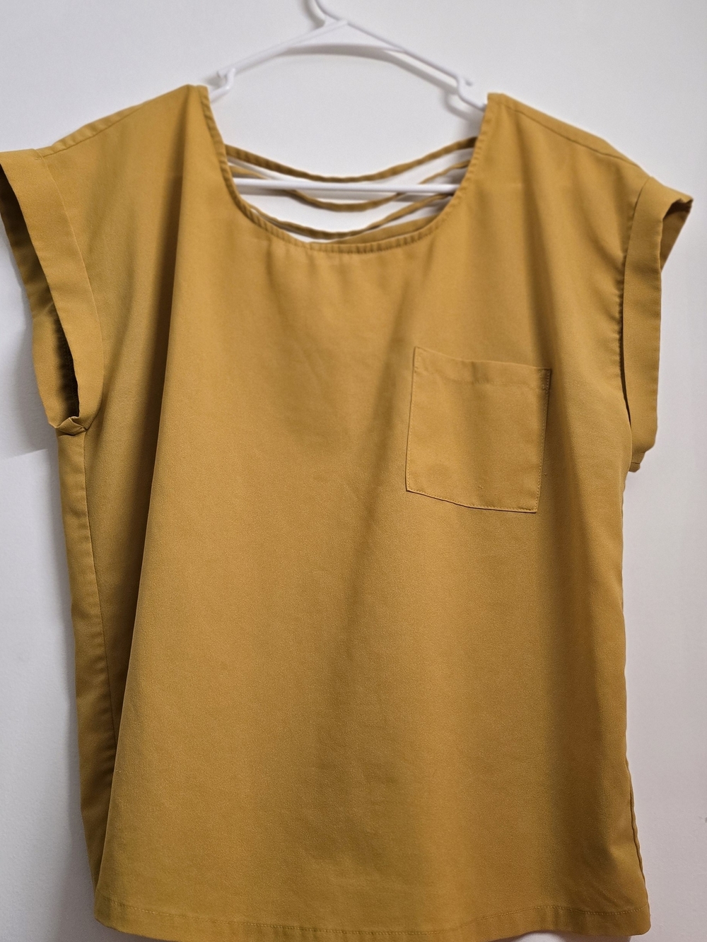 Mustard Yellow Women's Pocket Tee